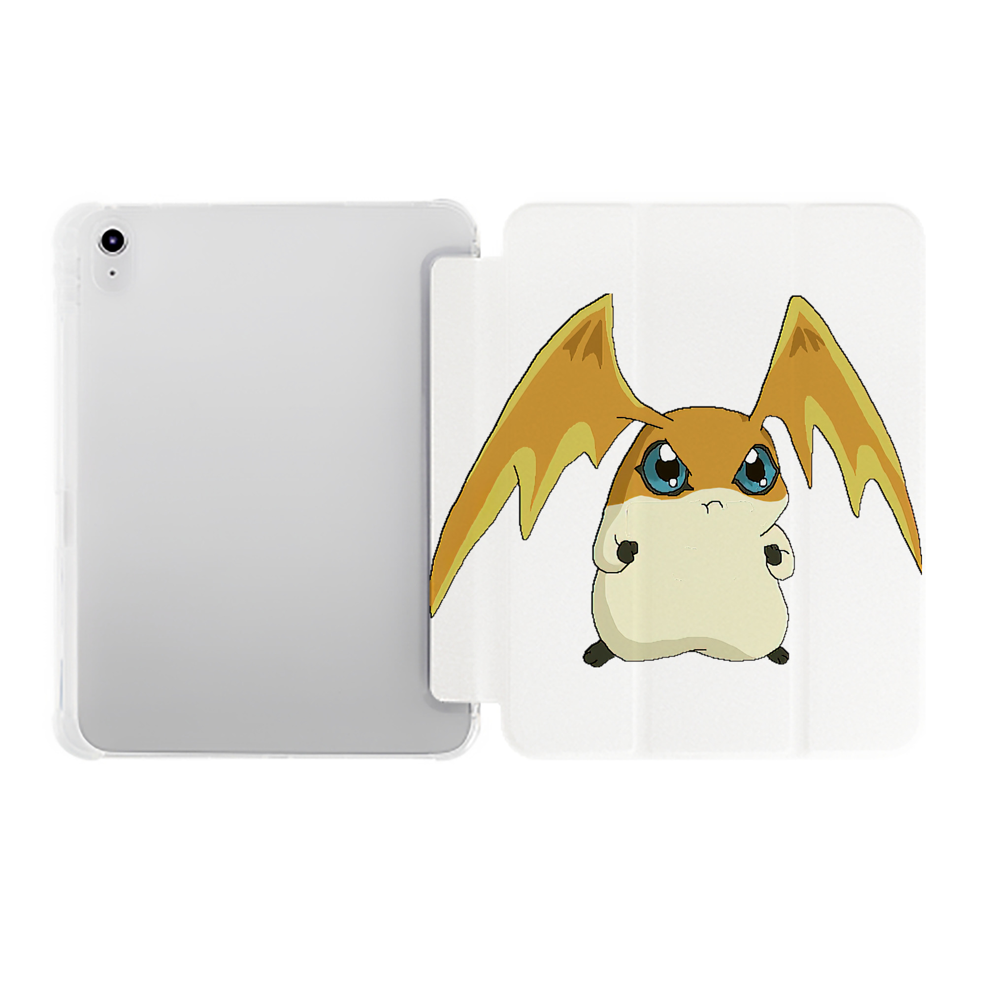 （画像用） Digimon デジタルモンスター/デジモン IPad ケース ペン収納付き 三つ折りスタンド PUレザー×シリコン 対応機種9.5/10.5/10.9インチ